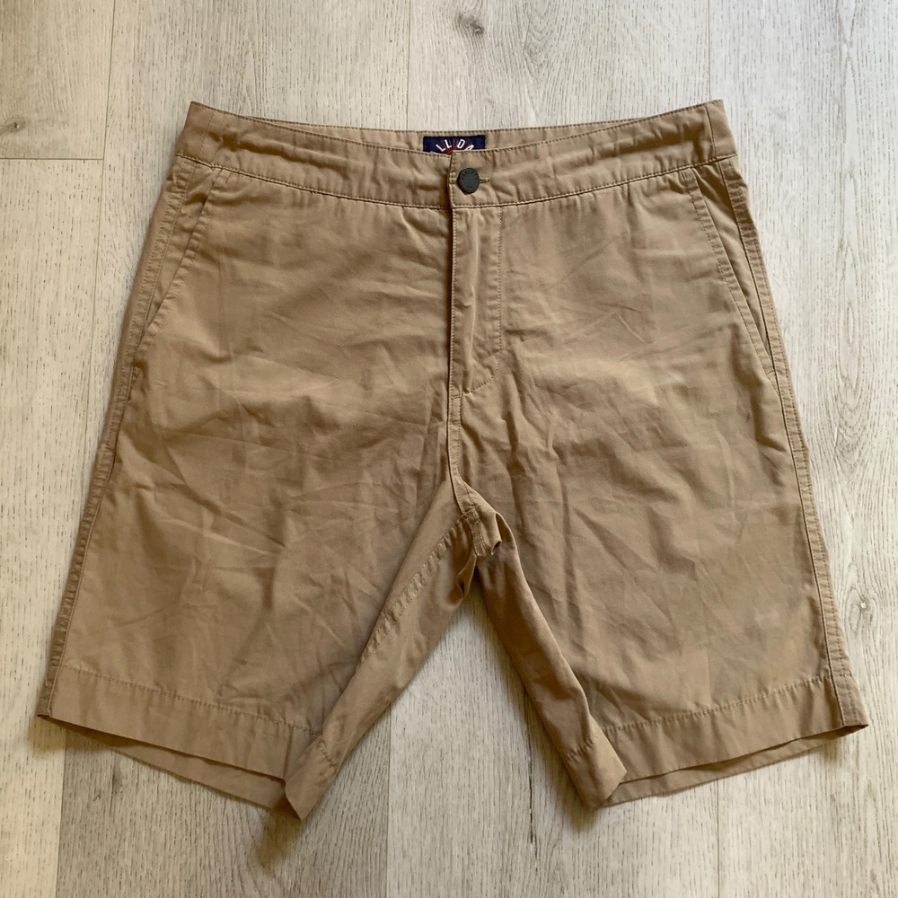 Faherty All Day Shorts Mens 32 Khaki Tan Hybrid Board Shorts‎ Quick Dry Chino